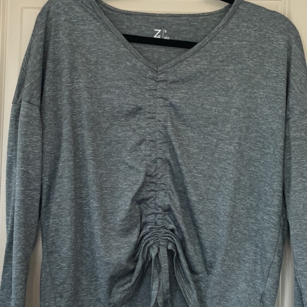 Gray Long Sleeve Top